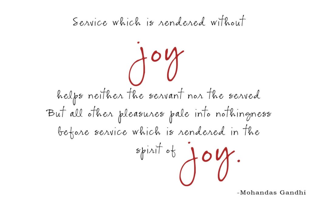 The Joy of Service! (Sunday December 12th 2021)